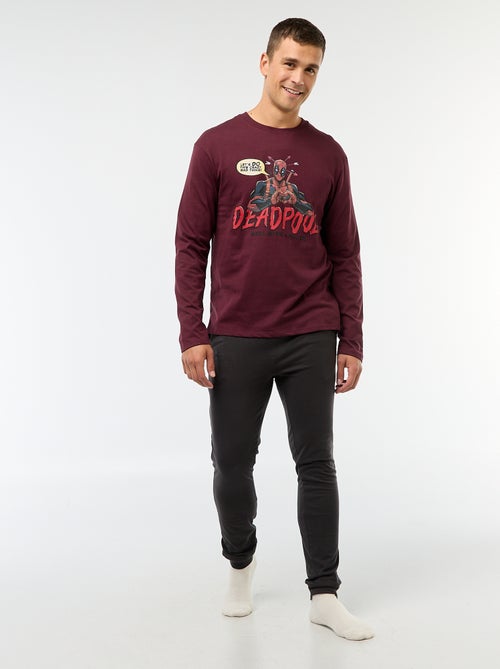 Tweedelige katoenen pyjama 'Marvel' 'Deadpool' - Kiabi
