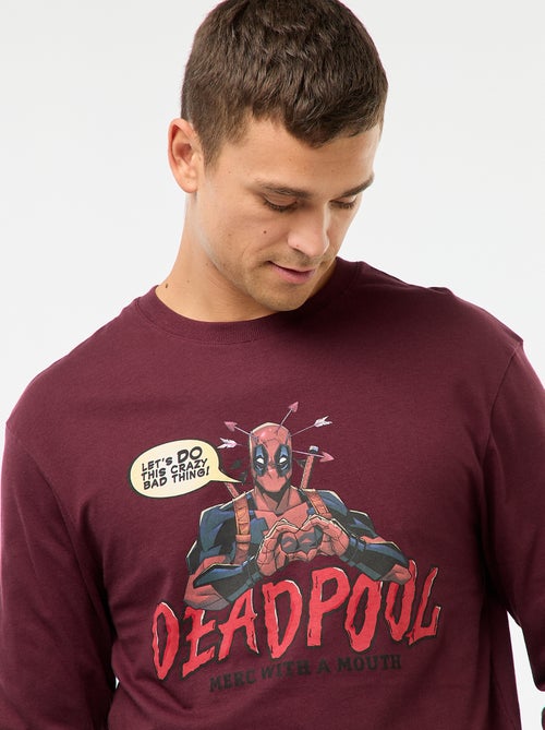 Tweedelige katoenen pyjama 'Marvel' 'Deadpool' - Kiabi