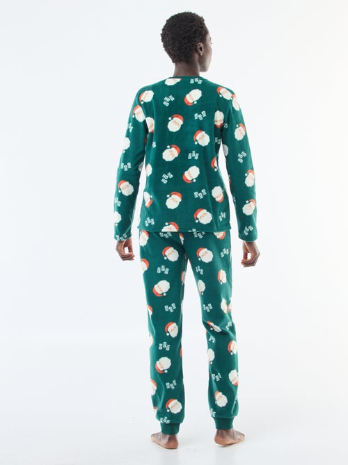 Tweedelige kerstpyjama van microfleece - Kiabi