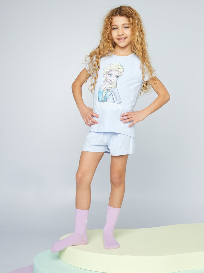 Tweedelige, korte Disney-pyjama BLAUW - Kiabi