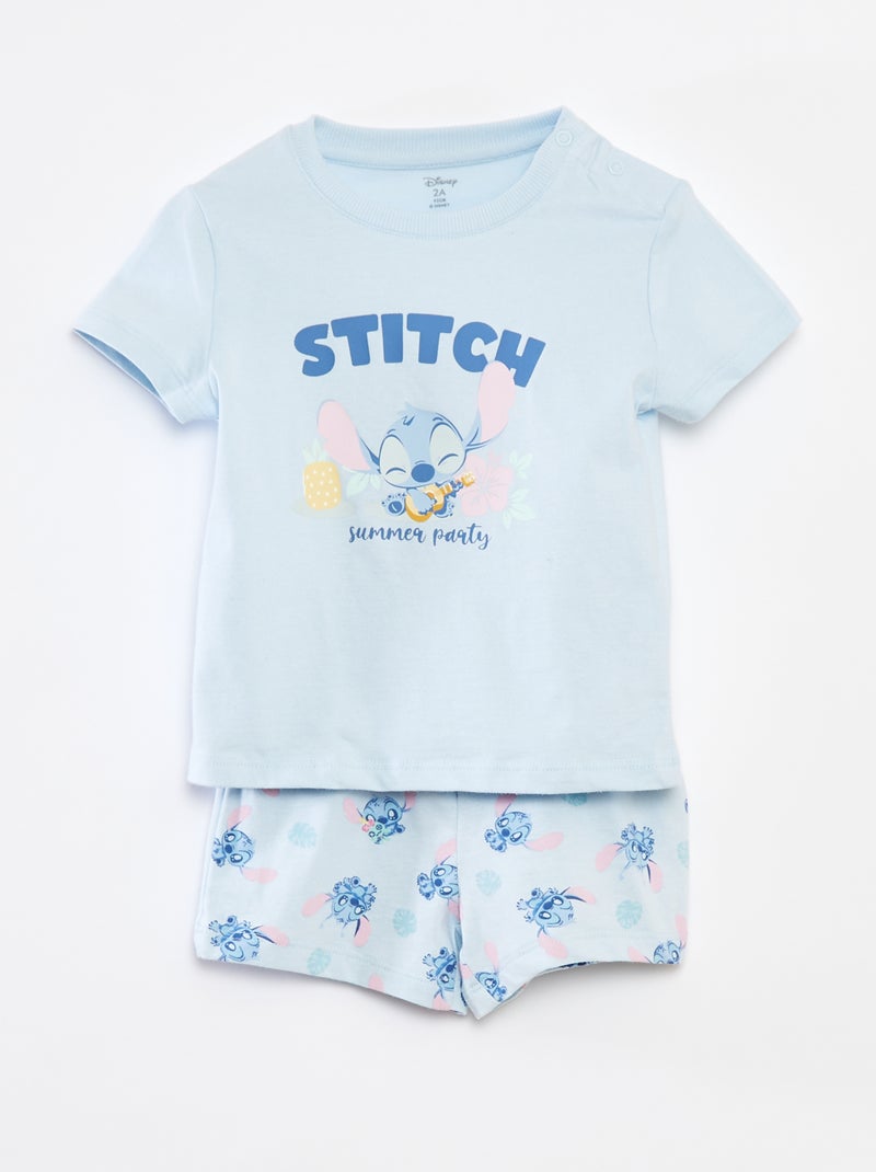 Tweedelige, korte Disney-pyjama BLAUW - Kiabi