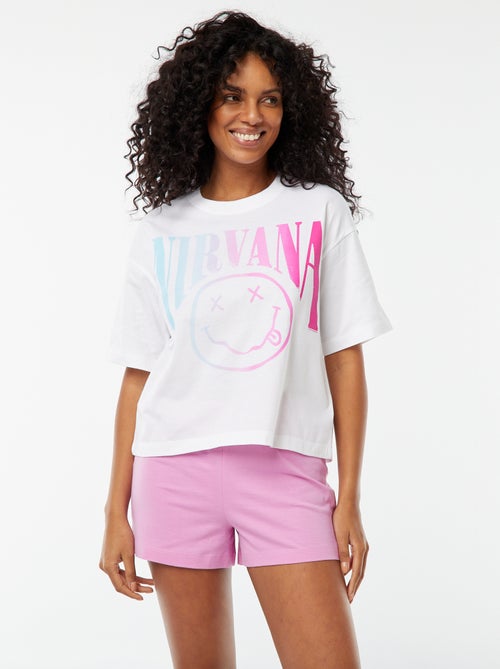 Tweedelige korte Nirvana -pyjama - 2-delig - Kiabi