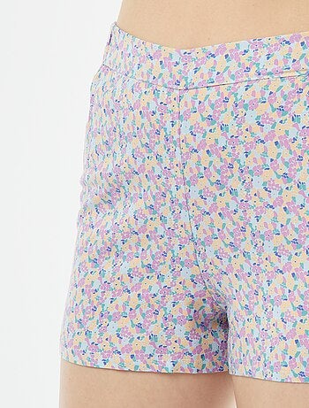 Tweedelige korte pyjama - Blouse + broek met print