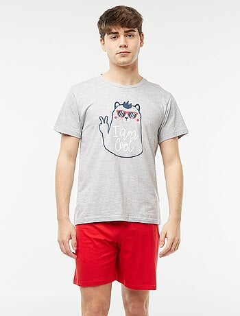 Tweedelige korte pyjama met leuke print