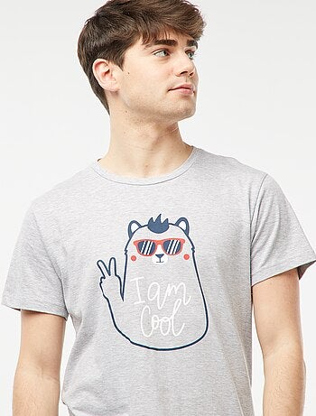 Tweedelige korte pyjama met leuke print