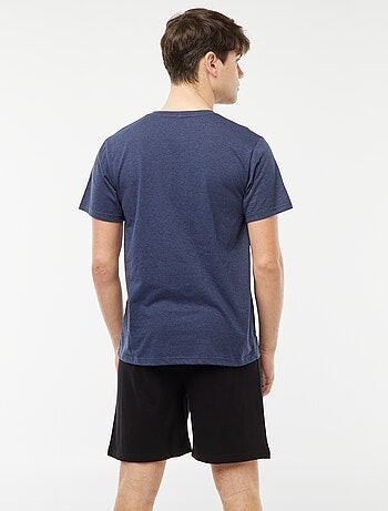 Tweedelige korte pyjama met opschrift