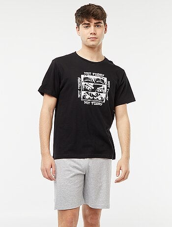 Tweedelige korte pyjama met print