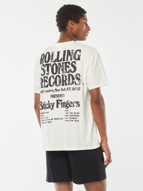 Tweedelige, korte pyjama met short + T-shirt met The Rolling Stones-print - 2-delig - Kiabi