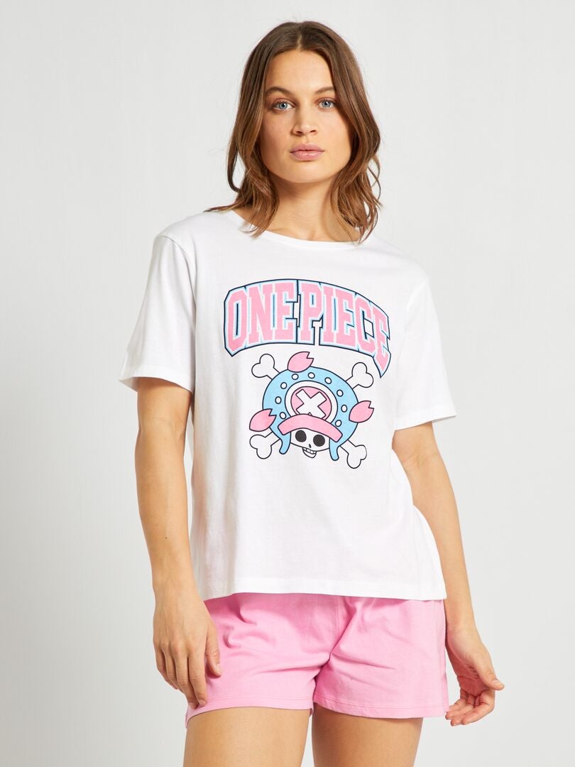 Tweedelige korte pyjama 'One Piece' roze - Kiabi