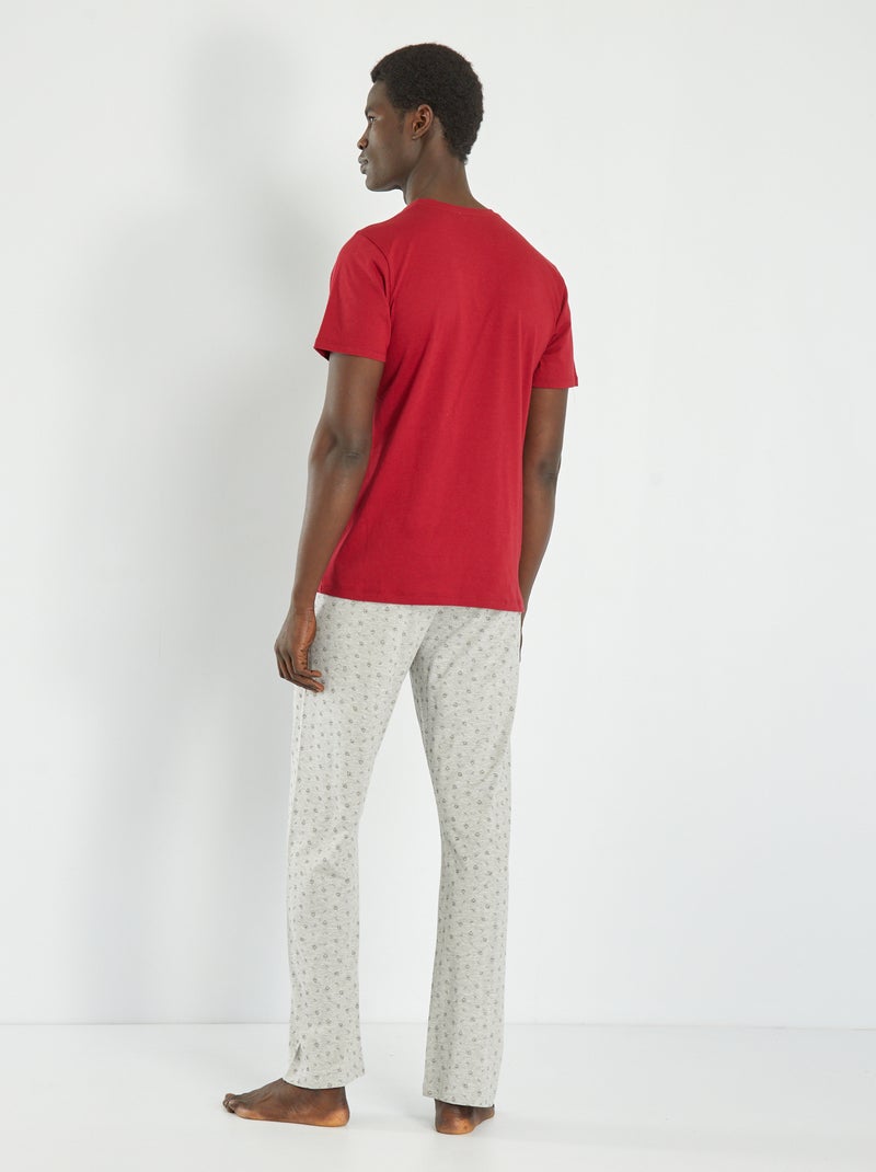 Gowjog Lange zwangerschapspyjama, tweedelige pyjama, lange mouwen, zwangerschapspyjama, nachtkledingset voor de zwangerschap, tweedelige zwangerschapskleding, grijs, XL
