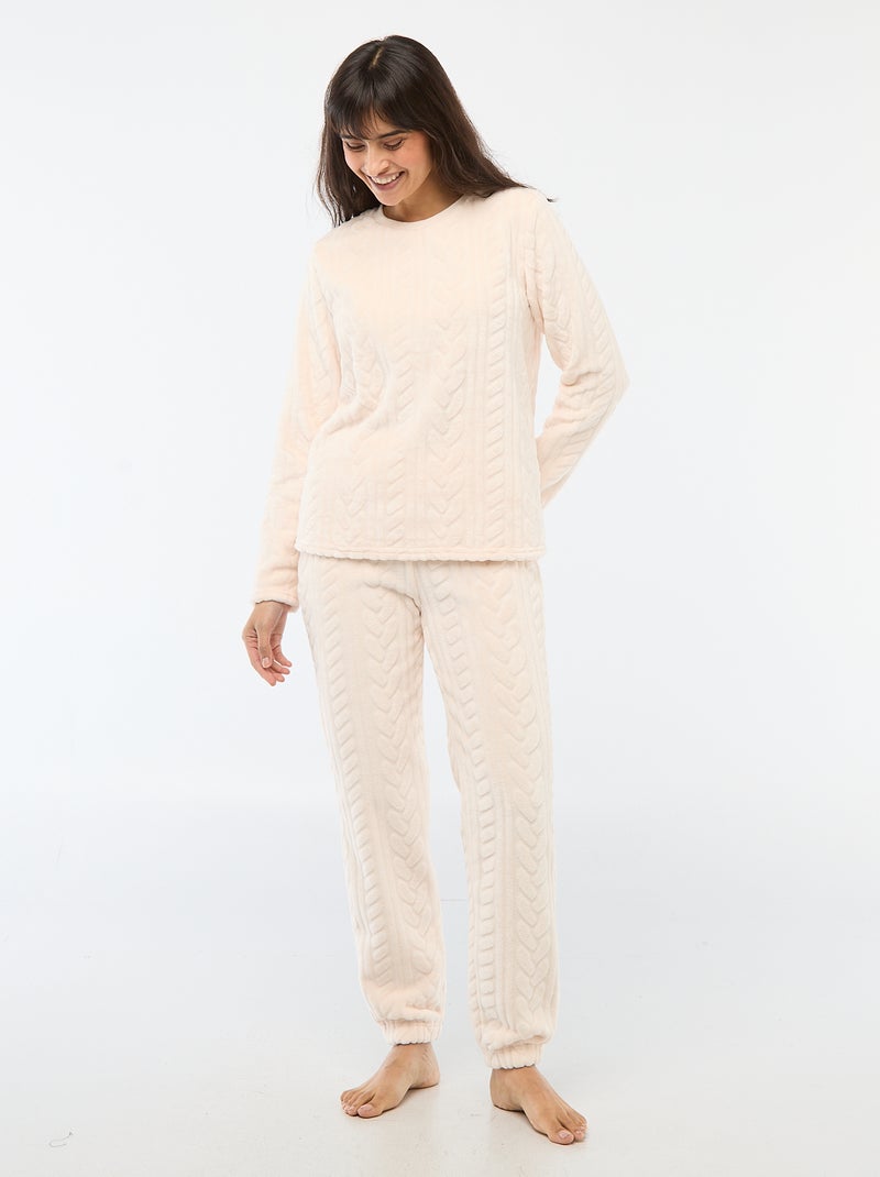 Rapbin damespyjama, lang, pyjama-set, tweedelig, nachtkleding, loungewear, dames slaapkleding, bovenstuk en broek met zakken, L