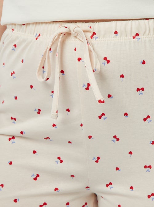 Tweedelige pyjama - T-shirt + broek met print - Kiabi