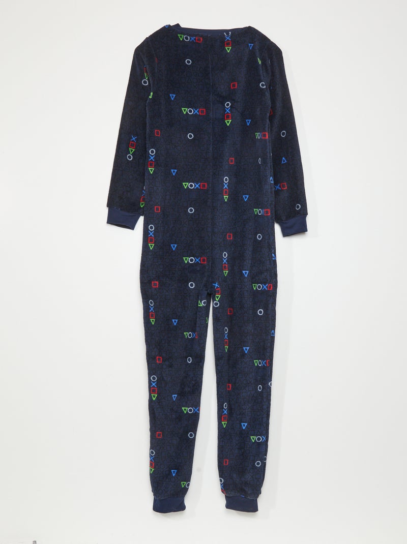 Tweedelige pyjama 'gamer' BLAUW - Kiabi