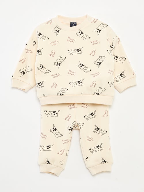 Tweedelige pyjama met all-over motief - Kiabi