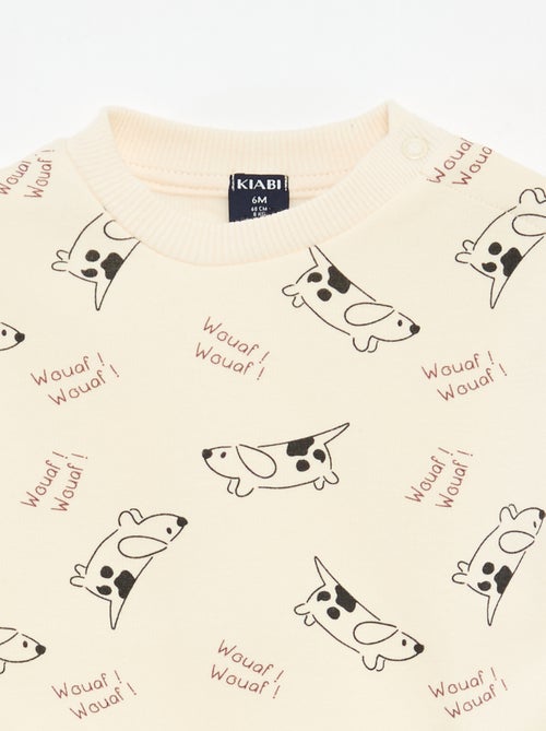 Tweedelige pyjama met all-over motief - Kiabi