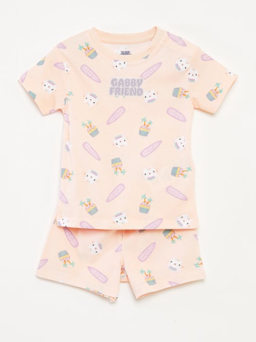 Tweedelige pyjama met short + T-shirt met print van Gabby's poppenhuis - 2-delig - Kiabi