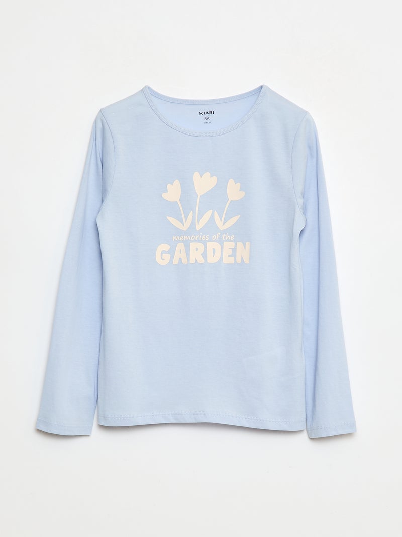 Tweedelige pyjama met T-shirt + broek - 2-delig Blauw - Kiabi