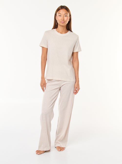 Tweedelige pyjama met T-shirt + broek - 2-delig - Kiabi