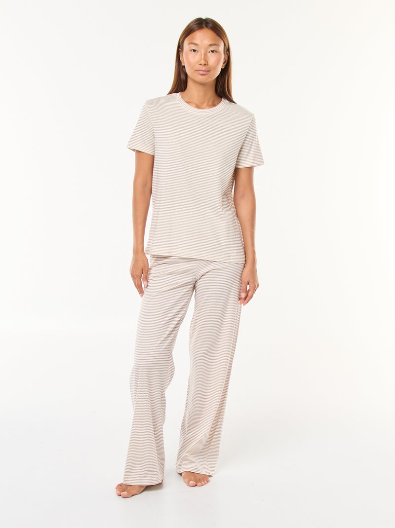 Tweedelige pyjama met T-shirt + broek - 2-delig Blauw - Kiabi
