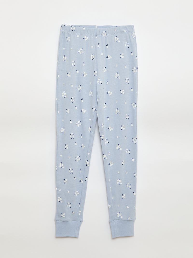 Tweedelige pyjama met T-shirt + broek - 2-delig Blauw - Kiabi