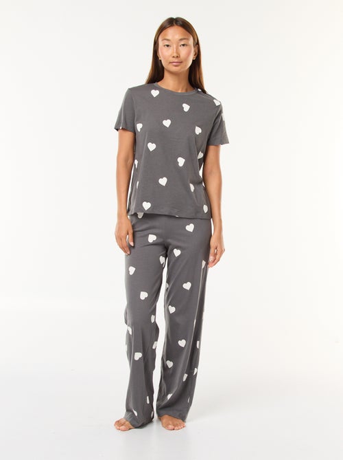 Tweedelige pyjama met T-shirt + broek - 2-delig - Kiabi