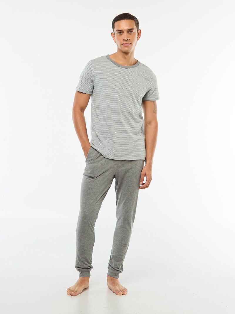 Tweedelige pyjama met T-shirt + broek - 2-delig Grijs - Kiabi
