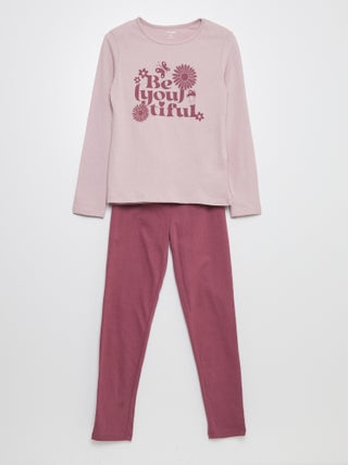 Tweedelige pyjama met T-shirt + broek - 2-delig