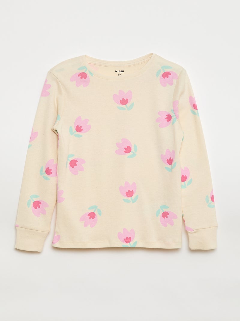 Tweedelige pyjama met T-shirt + broek - 2-delig Wit - Kiabi