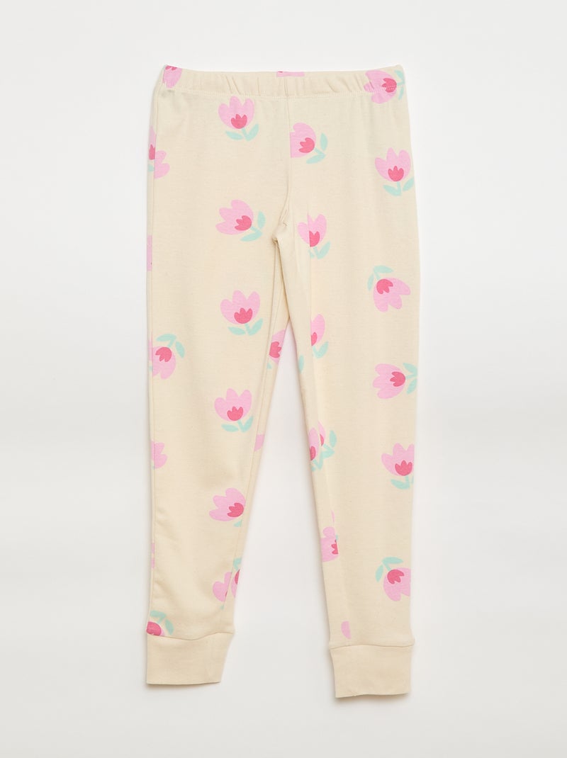 Tweedelige pyjama met T-shirt + broek - 2-delig Wit - Kiabi