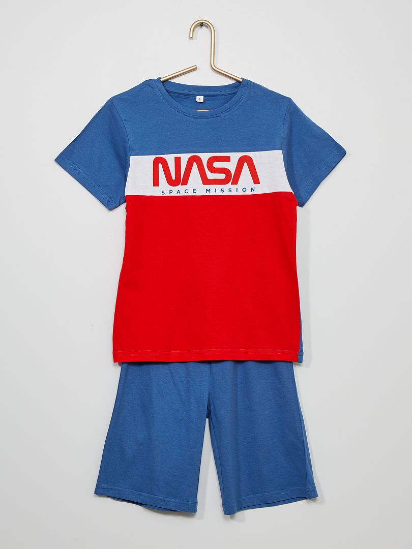 Tweedelige pyjama 'NASA' BLAUW - Kiabi
