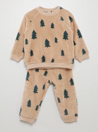 Tweedelige pyjama van fleece - 2-delig