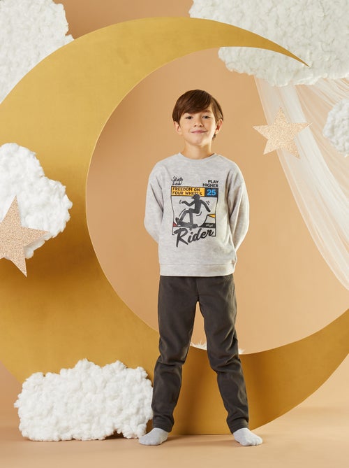 Tweedelige pyjama van fleece - 2-delig - Kiabi