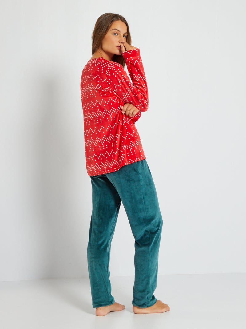 Tweedelige pyjama met Marie-print - 2-delig - PAARS - Dame - 22.00