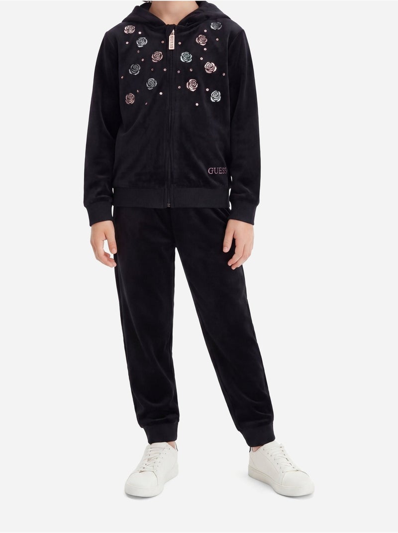 Tweedelige set met hoodie en broek - guess kids Zwart - Kiabi