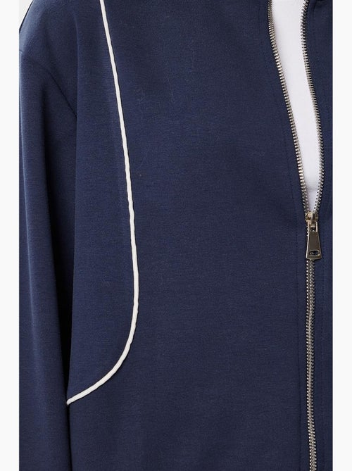 Tweedelige set met sweatshirt met rits en jogger met contrasterende biesdetails istanbul - Kiabi Tweedelige set met sweatshirt met rits en jogger met contrasterende biesdetails istanbul - Kiabi