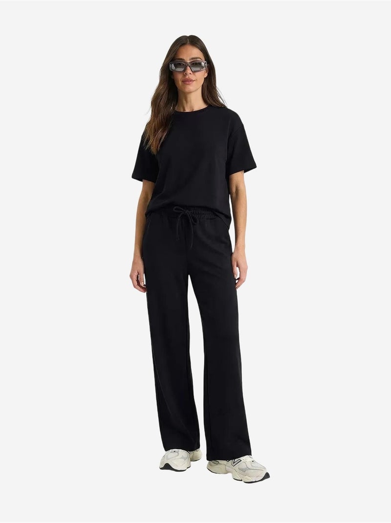 Tweedelige set met t-shirt met ronde hals en broek lucci Zwart - Kiabi
