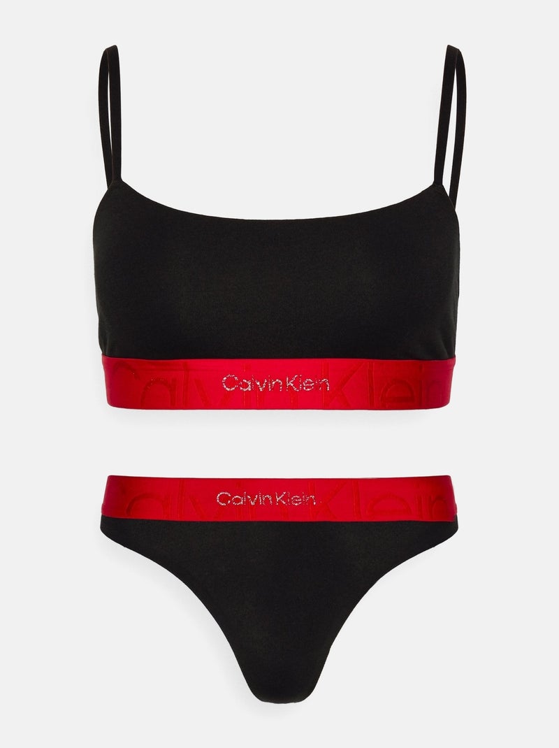 Tweedelige set met top en broekje - calvin klein Zwart - Kiabi