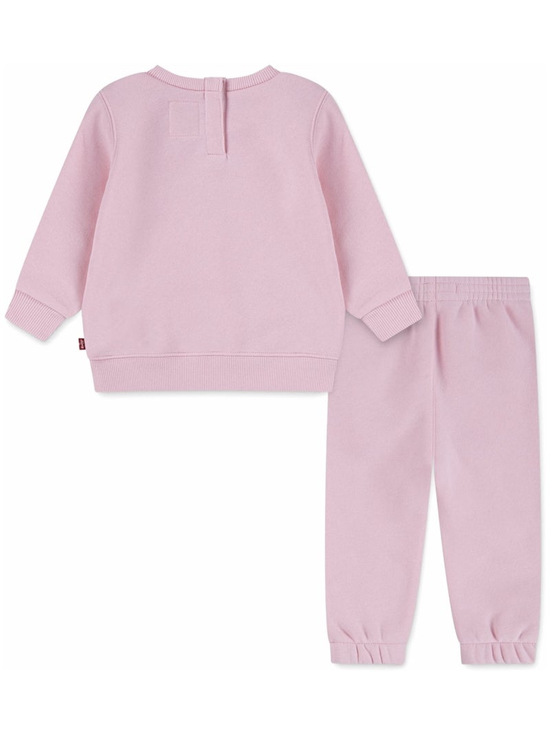 Tweedelige sportieve set bestaande uit een sweater en een joggingbroek - Levi's Kids Roze - Kiabi