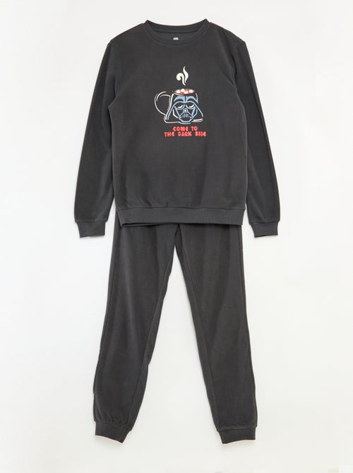 Tweedelige Starwars-pyjama van katoenfleece - Kiabi