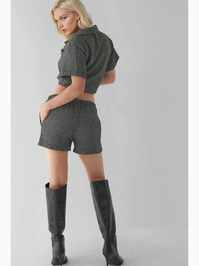 Tweedshorts hiccup Zwart - Kiabi