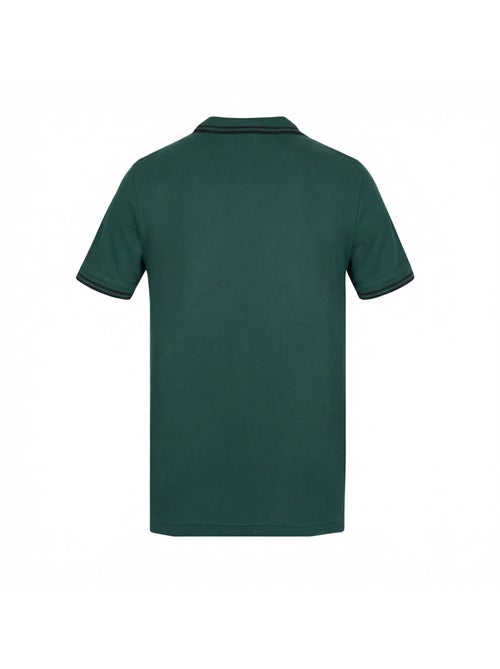 Tweekleurig herenpoloshirt van piquékatoen met geborduurd logo 806450 - Kiabi