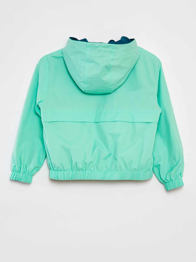 Tweekleurig, omkeerbaar windjack BLAUW - Kiabi