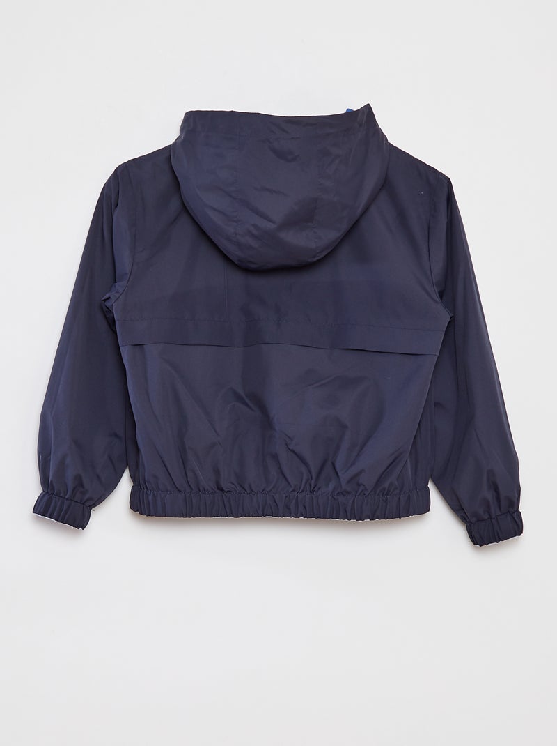 Tweekleurig, omkeerbaar windjack BLAUW - Kiabi