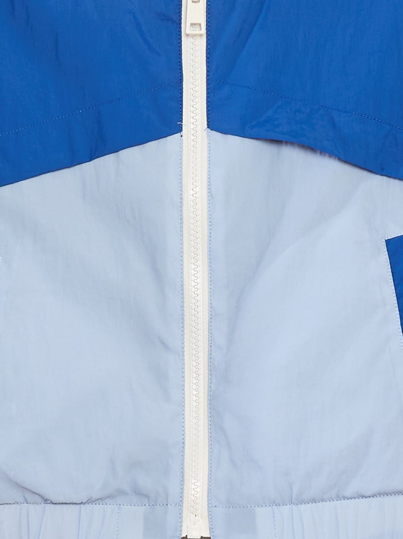 Tweekleurig, omkeerbaar windjack BLAUW - Kiabi