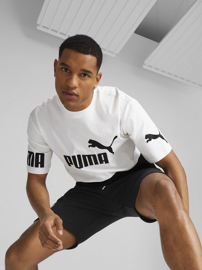 Tweekleurig T-shirt 'Puma' WIT - Kiabi