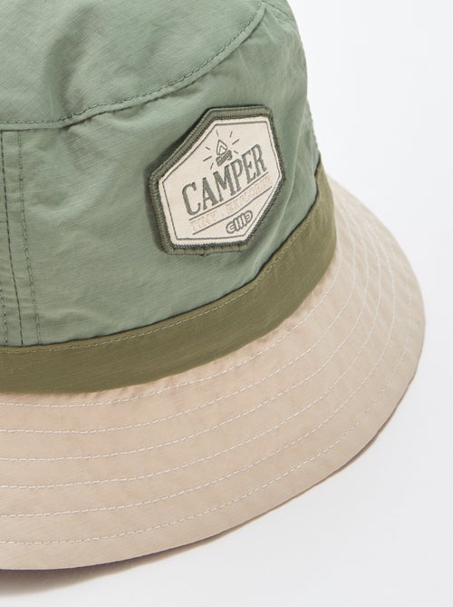Tweekleurige bucket hat in camperstijl - Kiabi