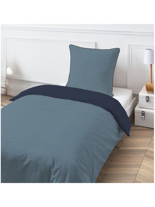 Tweekleurige eenpersoons beddengoedset - Kiabi Tweekleurige eenpersoons beddengoedset - Kiabi
