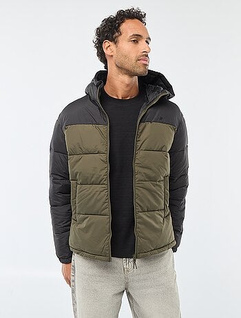 Tweekleurige gewatteerde jas 'JJ Rebel'