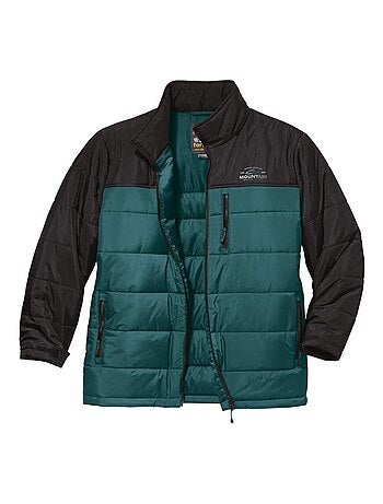 Tweekleurige, gewatteerde jas met afneembare capuchon adventure - atlas for men