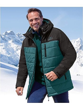 Lange gewatteerde jas met afneembare capuchon Sunny Winter - ATLAS FOR MEN